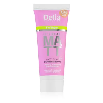 Delia Cosmetics It's Real Matt matující make-up odstín 103 Warm Beige 30 ml