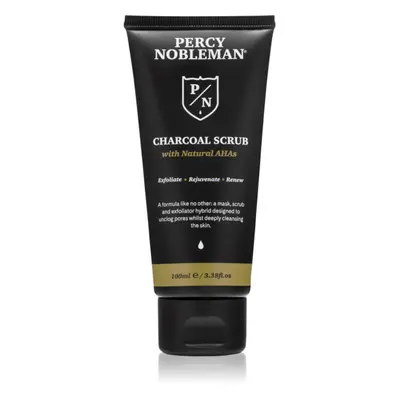 Percy Nobleman Charcoal Scrub čisticí pleťový peeling 3 v 1 100 ml