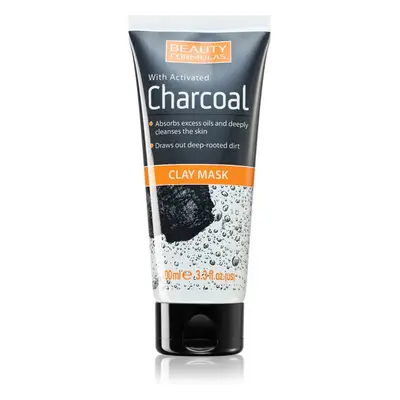 Beauty Formulas Charcoal hloubkově čisticí pleťová maska s aktivním uhlím 100 ml