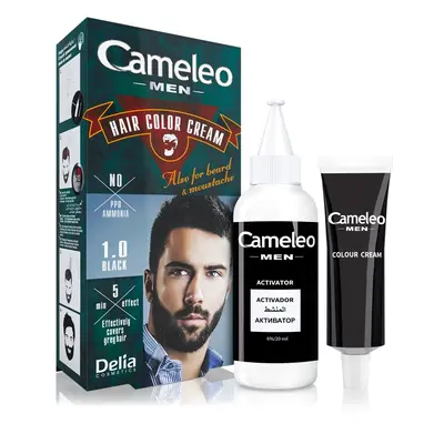 Delia Cosmetics Cameleo Men barva na vlasy odstín 1.0 Black 30 ml