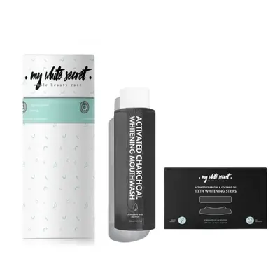 My White Secret Gift Pack Active Charcoal sada zubní péče