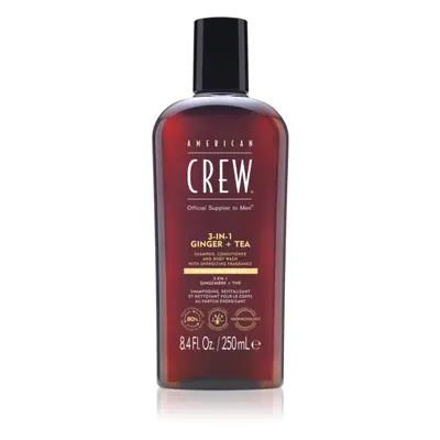 American Crew 3 in 1 Ginger + Tea 3 v 1 šampon, kondicionér a sprchový gel pro muže 250 ml