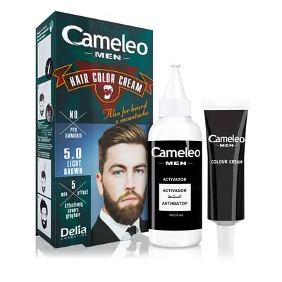 Delia Cosmetics Cameleo Men barva na vlasy odstín 5.0 Light Brown 30 ml