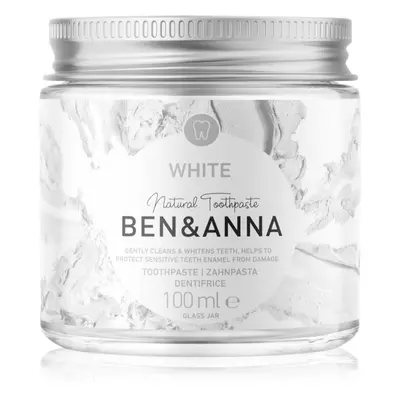 BEN&ANNA Natural Toothpaste White zubní pasta ve skleněné dóze s bělicím účinkem 100 ml