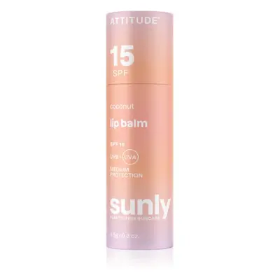 Attitude Sunly Lip Balm ochranný balzám na rty SPF 15 Coconut 8,5 g