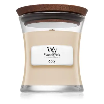 Woodwick White Honey Miel Blanc vonná svíčka s dřevěným knotem 85 g