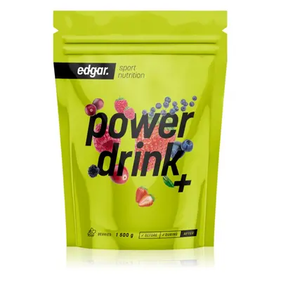 Edgar Power Drink + podpora sportovního výkonu s kofeinem příchuť Berries 1500 g