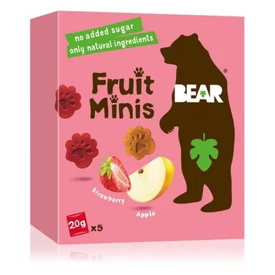 BEAR Fruit Minis Jahoda & Jablko sušené ovoce 5x20 g