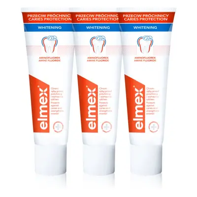 Elmex Caries Protection Whitening bělicí zubní pasta s fluoridem 3x75 ml