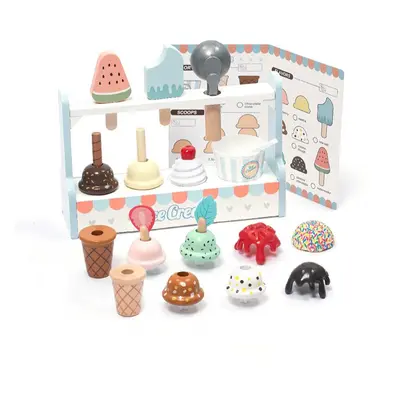 UMU Toys Groceries & Cooking Ice Cream Set aktivity hračka ze dřeva