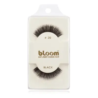 Bloom Natural nalepovací řasy z přírodních vlasů No. 20 (Black) 1 cm