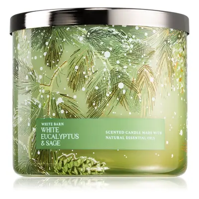 Bath & Body Works White Eucalyptus & Sage vonná svíčka 411 g