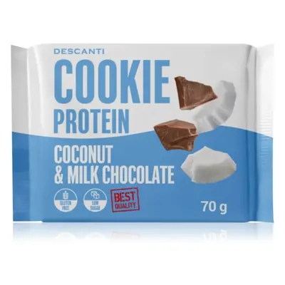 Descanti Protein Cookie proteinová sušenka příchuť Milk Chocolate & Coconut 70 g