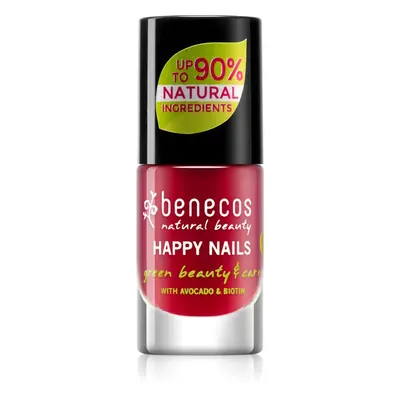 Benecos Happy Nails pečující lak na nehty odstín Vintage Red 5 ml