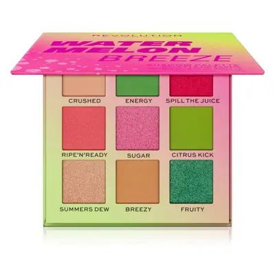 Makeup Revolution Hot Shot Watermelon paletka očních stínů odstín Breeze 9 g