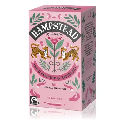 Hampstead Tea London Wild Rosehip & Hibiscus BIO porcovaný čaj 20 ks