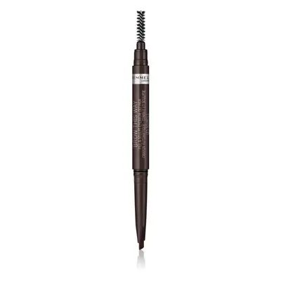 Rimmel Brow This Way tužka na obočí s kartáčkem 2 v 1 odstín 003 Dark Brown 0,25 g