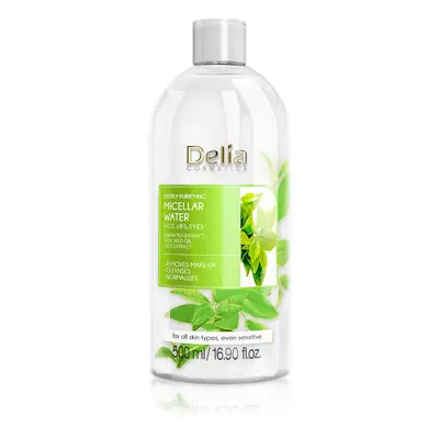 Delia Cosmetics Micellar Water Green Tea osvěžující čisticí micelární voda 500 ml