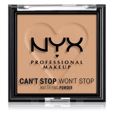 NYX Professional Makeup Can't Stop Won't Stop Mattifying Powder matující pudr odstín 06 Tan 6 g