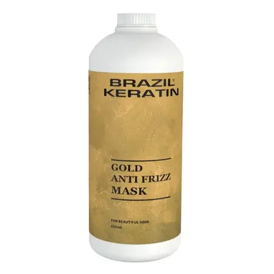 Brazil Keratin Gold Anti Frizz Mask keratinová regenerační maska pro poškozené vlasy 550 ml