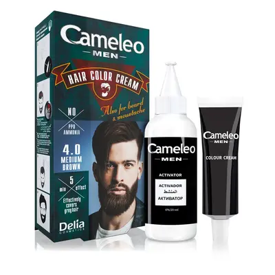 Delia Cosmetics Cameleo Men barva na vlasy odstín 4.0 Medium Brown 30 ml