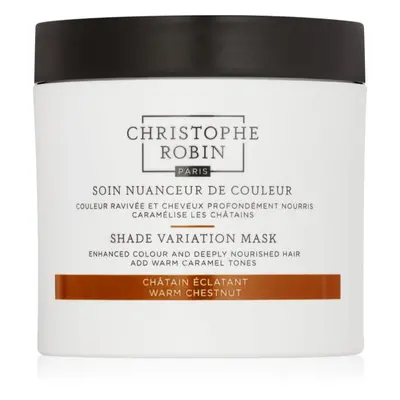 Christophe Robin Shade Variation Mask výživná krémová maska na vlasy odstín Warm Chesnut 250 ml