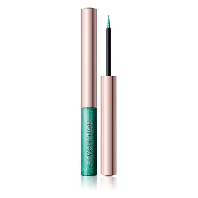 Makeup Revolution Ultimate Lights metalická linka na oči odstín Teal Bling 2,4 ml