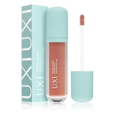 UXI BEAUTY Plumping Lip Gloss lesk na rty pro větší objem s kyselinou hyaluronovou Peach perfect