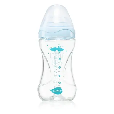 Nuvita Glass bottle Blue kojenecká láhev 240 ml