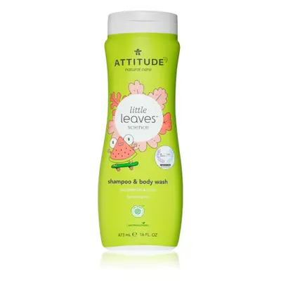 Attitude Little Leaves Watermelon & Coco dětský mycí gel a šampon 473 ml