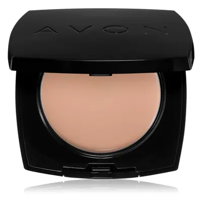 Avon True Colour krémový make-up s pudrovým efektem odstín 215P Ivory 9 g