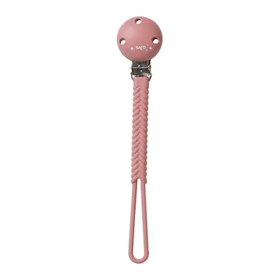 Saro Baby Braided Silicone Pacifier Holder klip na dudlík Blossom 1 ks