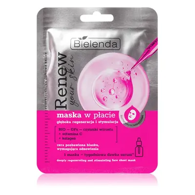 Bielenda Renew Your Skin plátýnková maska s regeneračním účinkem 18 g