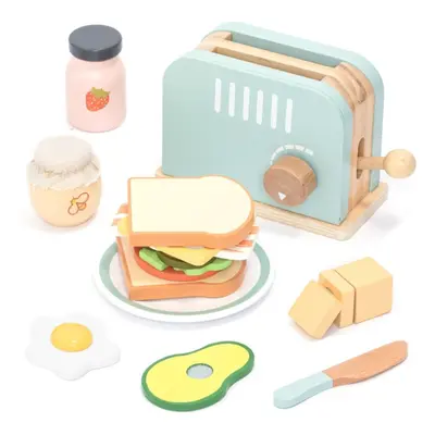 UMU® Groceries & Cooking Toaster & Sandwich Set aktivity hračka ze dřeva