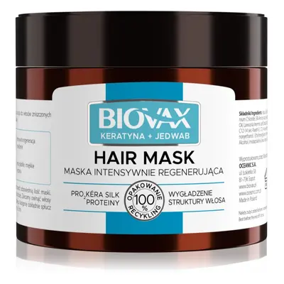 Biovax Keratin & Silk regenerační maska pro hrubé vlasy 250 ml