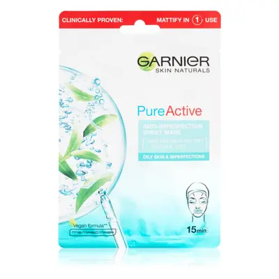 Garnier Skin Naturals Pure Active plátýnková maska s čisticím efektem 28 g