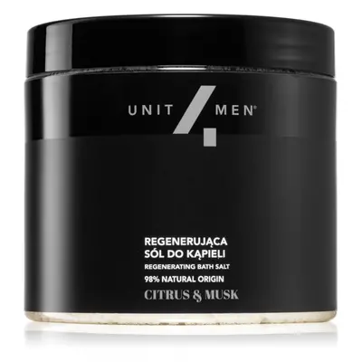 Unit4Men Bath Salt Citrus & Musk koupelová sůl s regeneračním účinkem 700 g