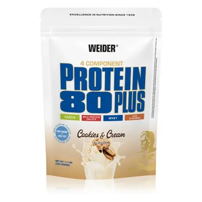 Weider Protein 80 Plus syrovátkový protein s aminokyselinami příchuť Cookies & Cream 500 g