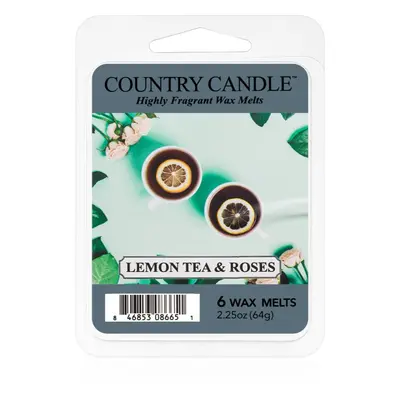 Country Candle Lemon Tea & Roses vosk do aromalampy 64 g