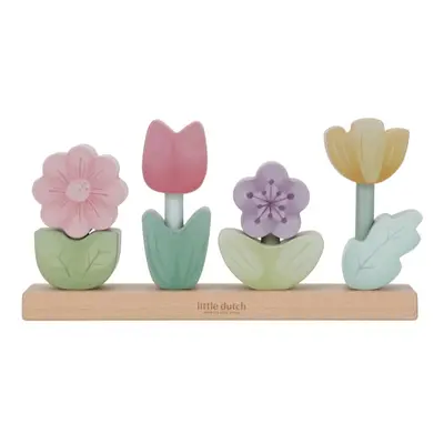 Little Dutch Fairy Garden Stacking Puzzle Flowers aktivity hračka 24,6 x 5 x 13 cm 12 m+ 1 ks