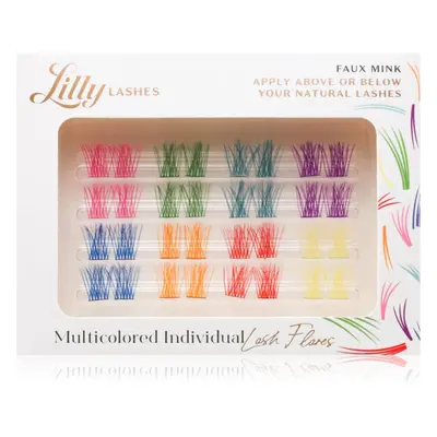 Lilly Lashes Multicolored Individual trsové nalepovací řasy s uzlíkem 32 ks