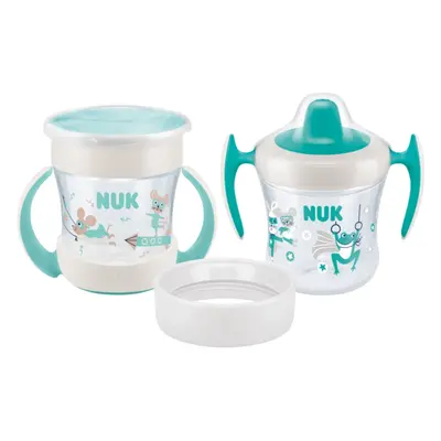 NUK Mini Cups Set Mint/Turquoise hrnek 3 v 1 6m+ Neutral 160 ml