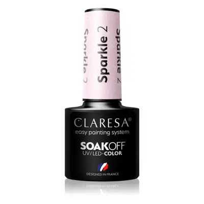 Claresa SoakOff UV/LED Color Sparkle gelový lak na nehty odstín 2 5 g