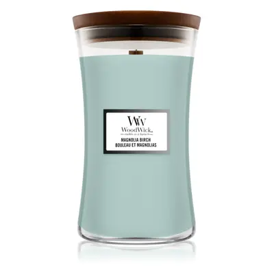 Woodwick Magnolia Birch vonná svíčka s dřevěným knotem 610 g