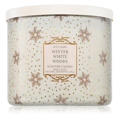 Bath & Body Works Winter White Woods vonná svíčka 411 g