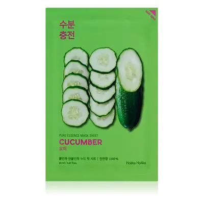 Holika Holika Pure Essence Cucumber plátýnková maska se zklidňujícím účinkem pro citlivou pleť s