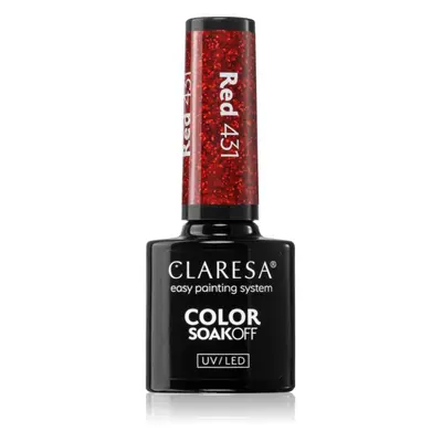 Claresa SoakOff UV/LED Color Warm Feelings gelový lak na nehty odstín RED 431 5 g