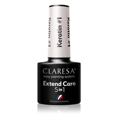 Claresa Extend Care 5 in 1 Keratin podkladový lak pro gelové nehty s vyživujícím účinkem odstín 