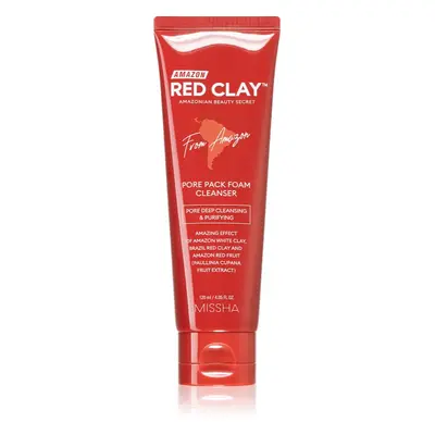 Missha Amazon Red Clay™ hloubkově čisticí pěna s jílem 120 ml