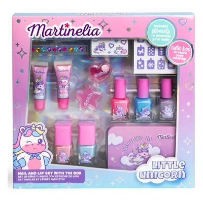 Martinelia Little Unicorn Nail&Lip SET With Tinbox sada pro děti 3+